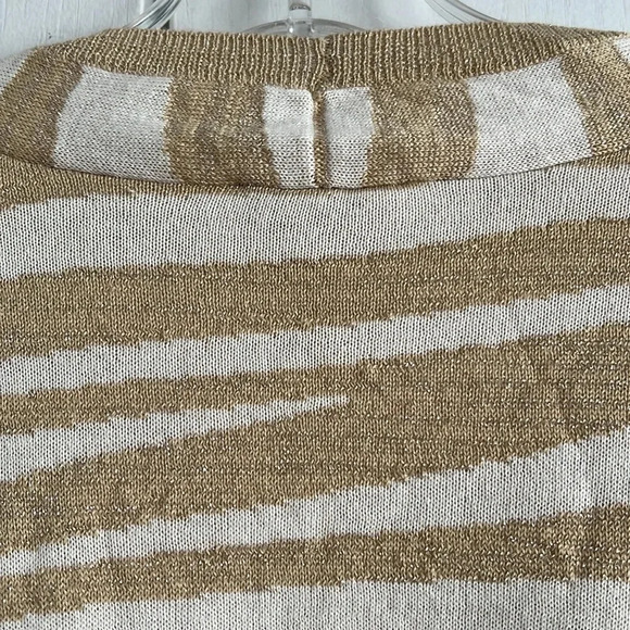 Chico’s Zebra Shimmer Fortune Cardigan Sweater Wool Blend Size 3 (US XL/16) NWT - Picture 4 of 11